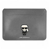 Estuche karl lagerfeld comp sleeve saffiano ikonik 14" silver computadora 14 inch color gris  Shop name