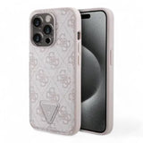 Estuche guess hc 4g double card triange pink iphone 15 pro max color rosado