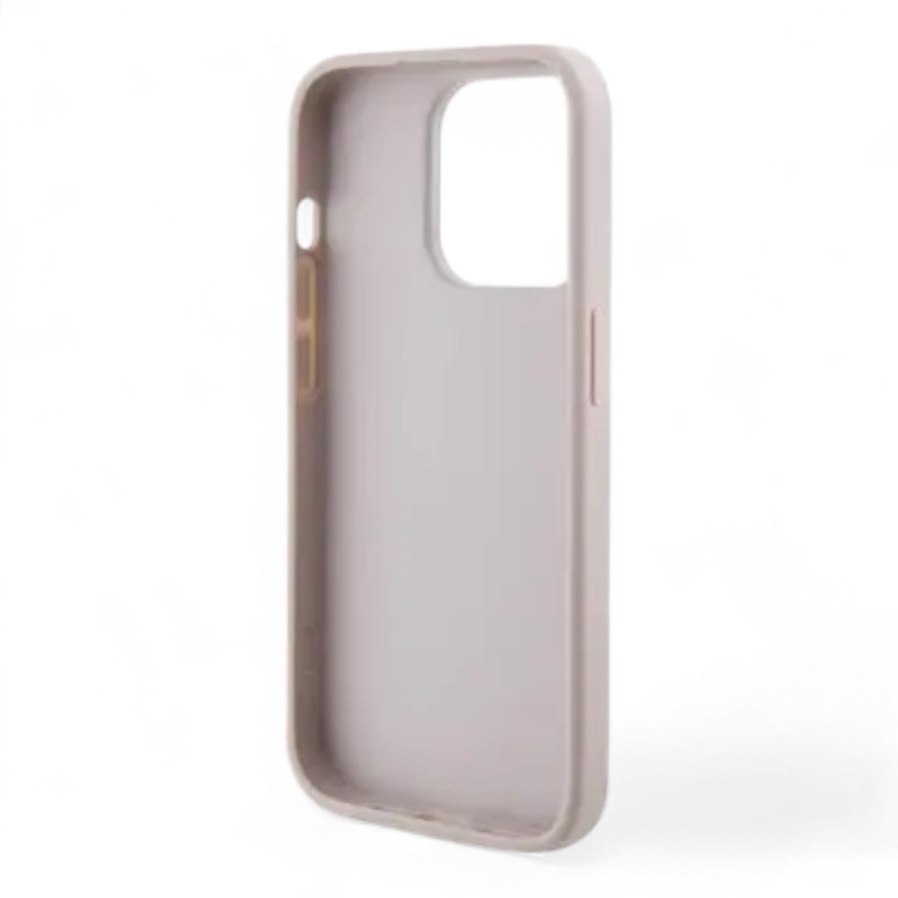 Estuche guess hc 4g double card triange pink iphone 15 pro max color rosado