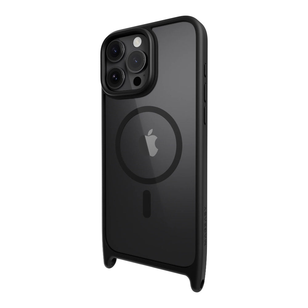 Estuche mageasy skin iphone 16 pro max roam m shockproof protective case with lanyard for 2024 iphone 3 lenses large white flower color negro  Shop name