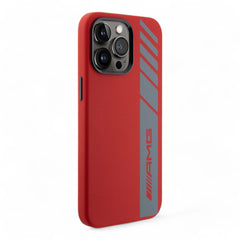Estuche amg silicone magsafe case vertical logo pattern iphone 15 pro max color rojo  Shop name