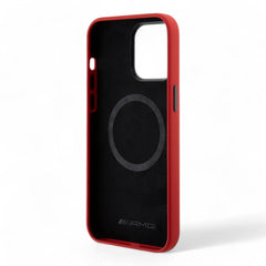Estuche amg silicone magsafe case vertical logo pattern iphone 15 pro max color rojo  Shop name