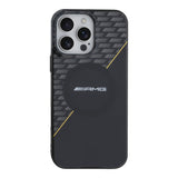 Estuche amg skin iphone 16 pro max amg hc magsafe double layer transparent rhombs black/yellow color negro  Shop name