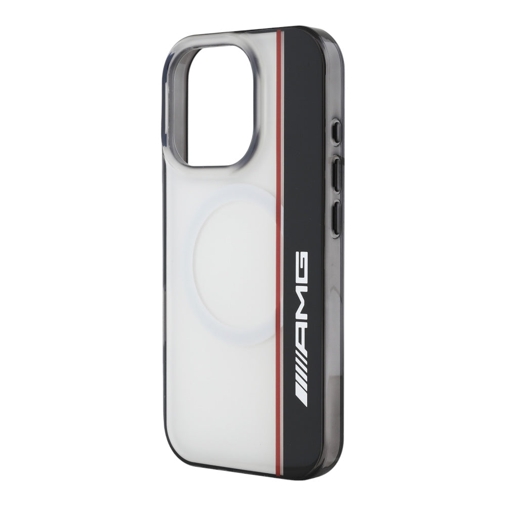 Estuche amg skin iphone 16 pro max amg magsafe case double layer bow lines white color blanco  Shop name