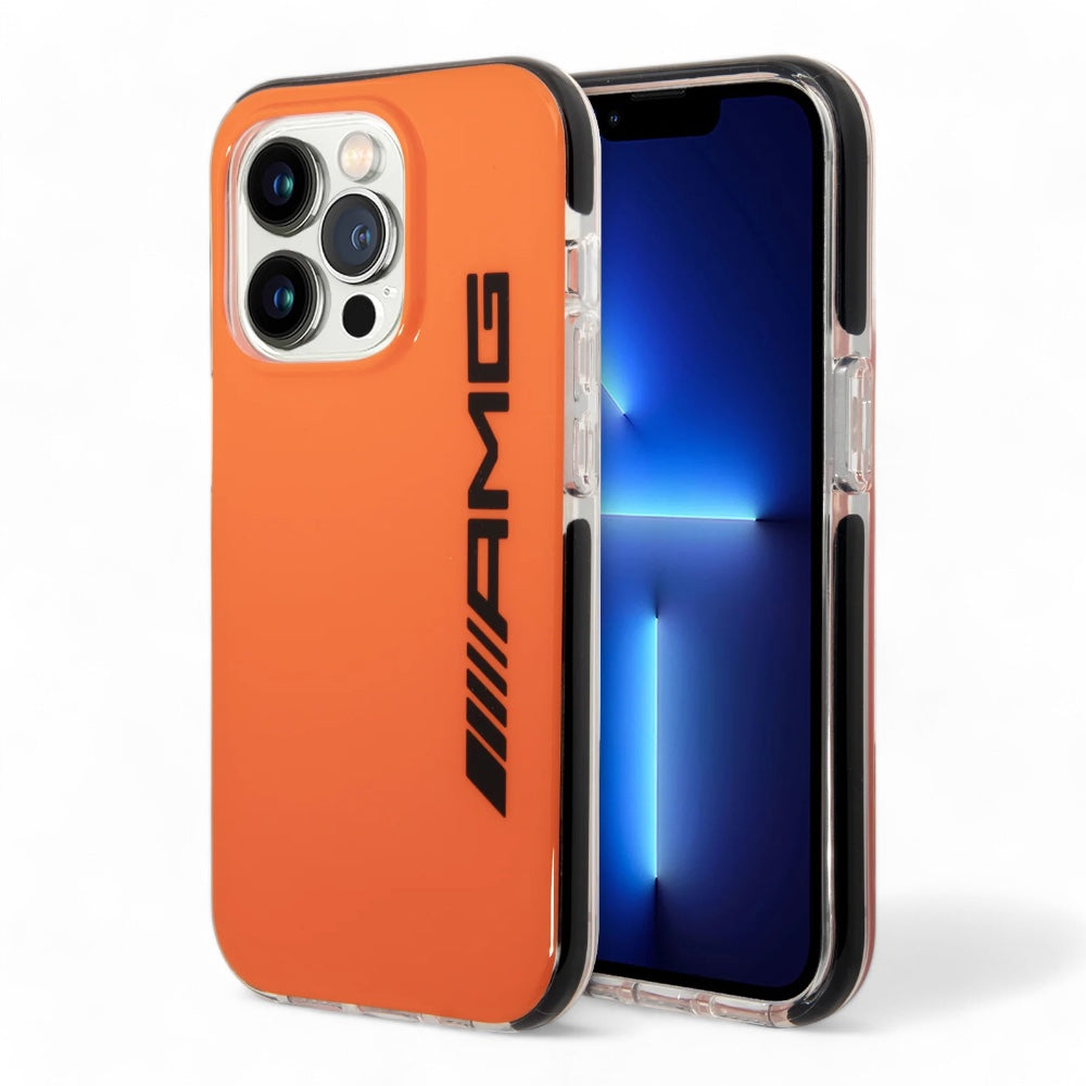 Estuche amg hc pc/tpe orange black  iphone 14 pro max color negro