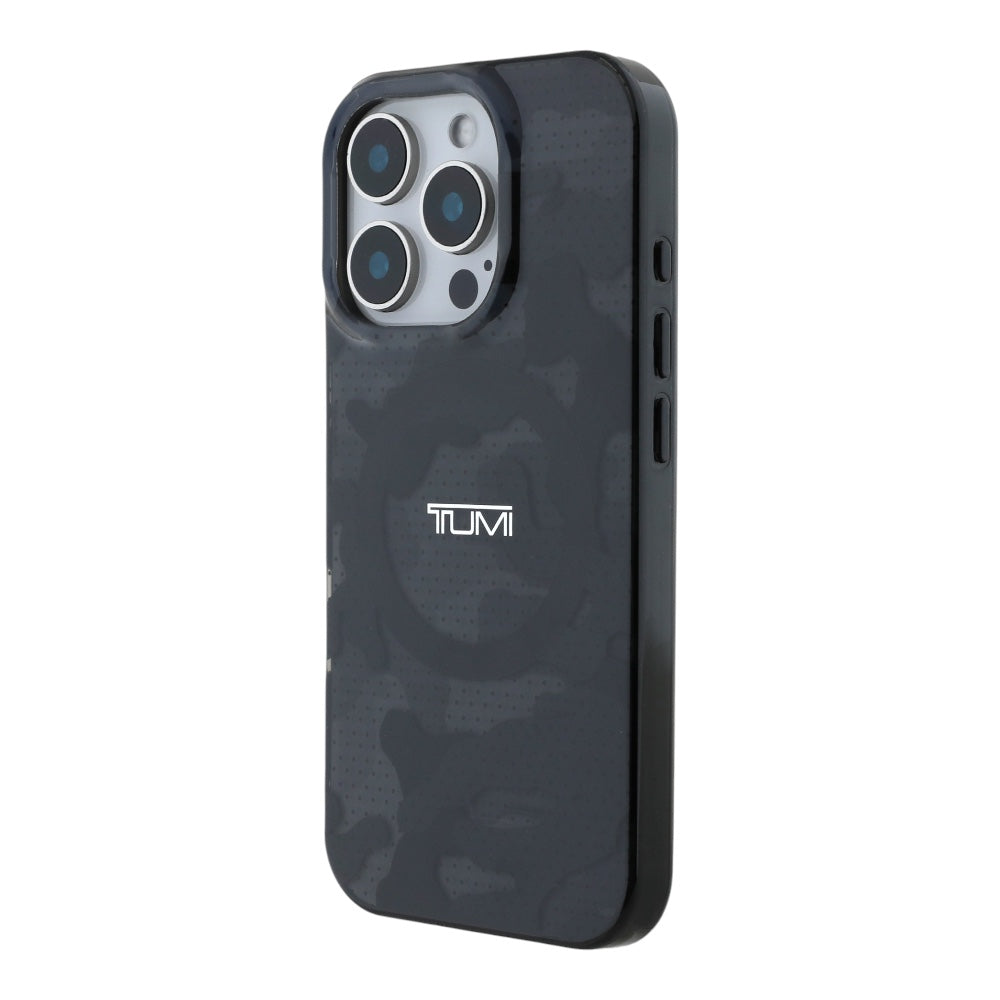 Estuche tumi skin iphone 16 pro tumi hc double layer pc/tpu magsafe camo print color gris