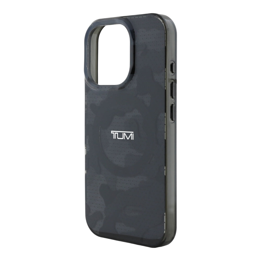 Estuche tumi skin iphone 16 pro tumi hc double layer pc/tpu magsafe camo print color gris