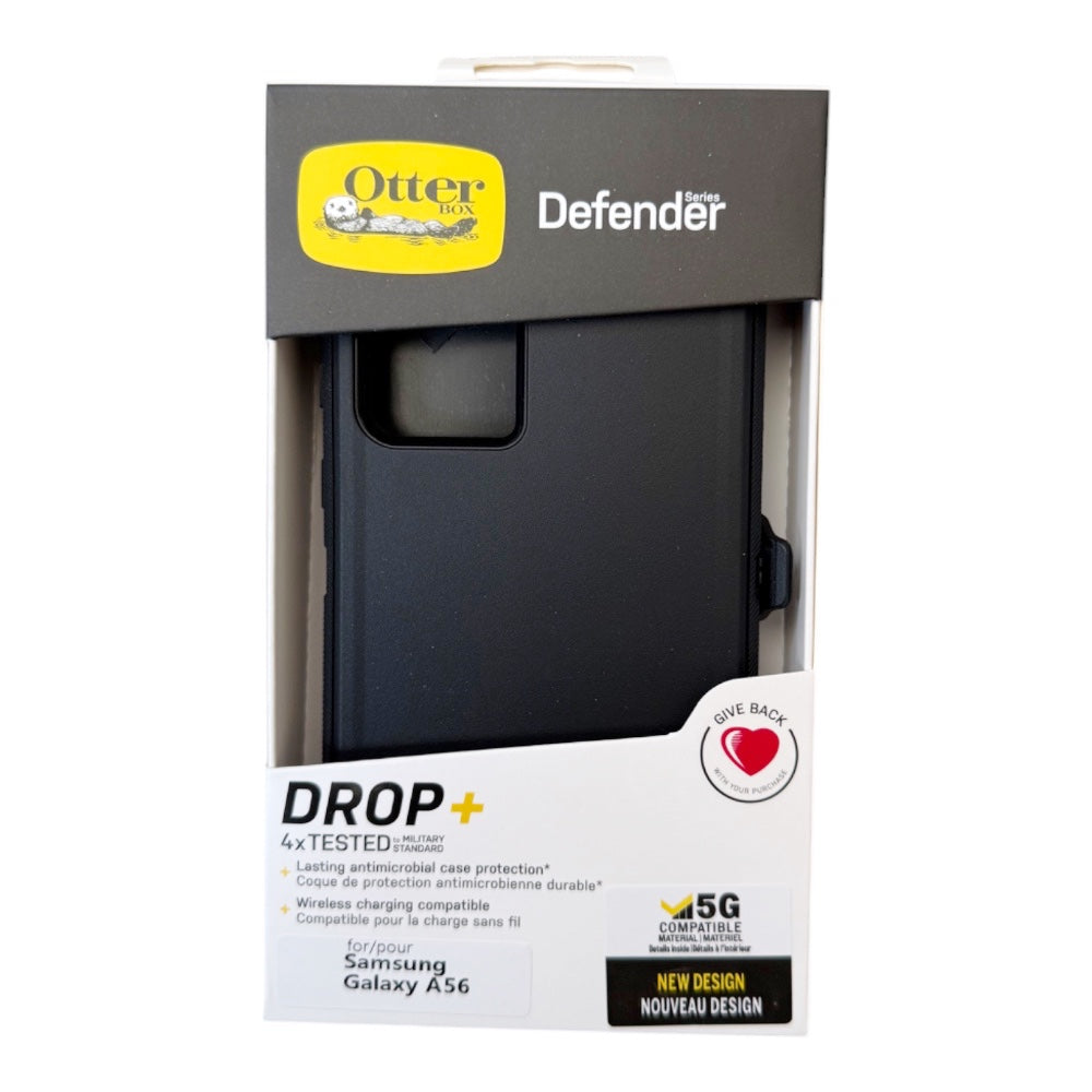Estuche otterbox defender con clip  color  negro modelo  samsung a56