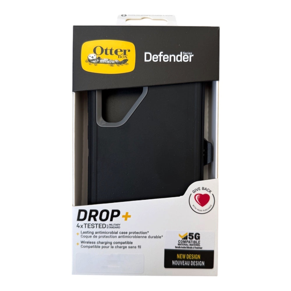 Estuche otterbox defender con clip  color  negro / gris modelo  samsung s23 fe