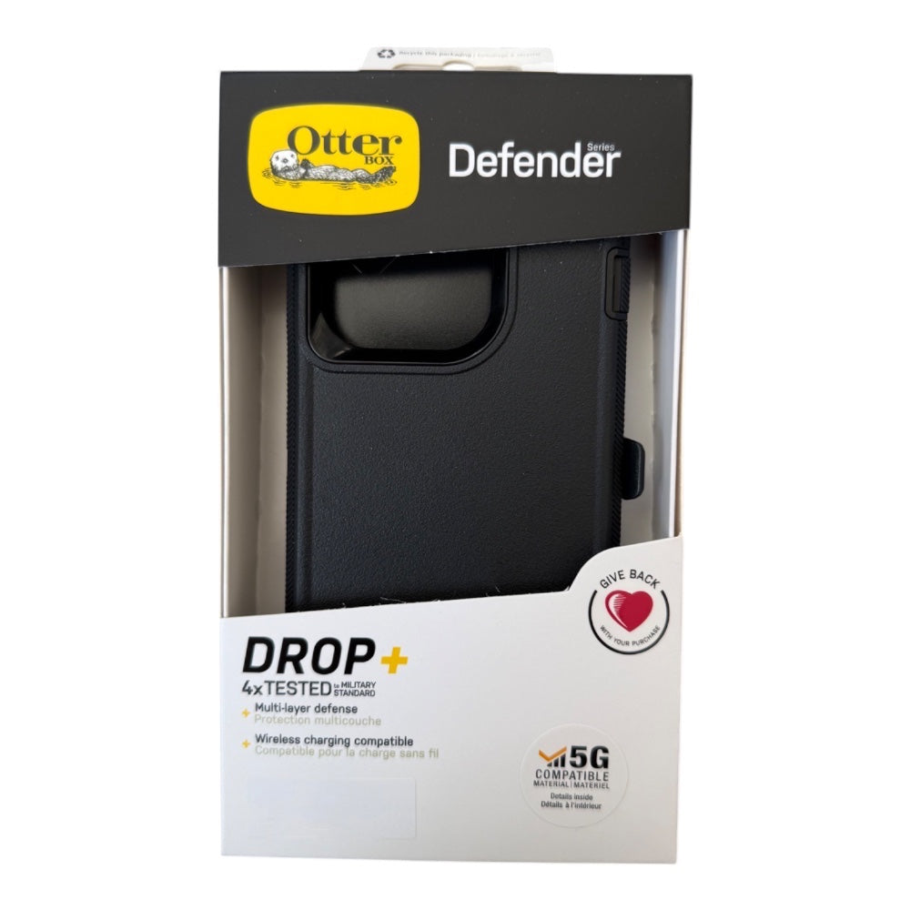 Estuche otterbox defender con clip color negro modelo iphone xr