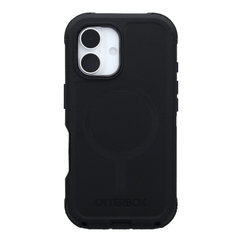 Estuche otterbox defender con magsafe y clip color negro modelo iphone 16