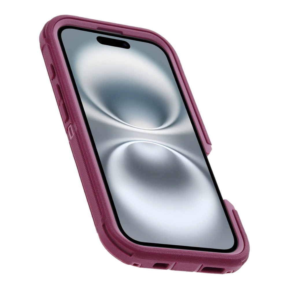 Estuche otterbox defender con magsafe y clip color corinto modelo iphone 16