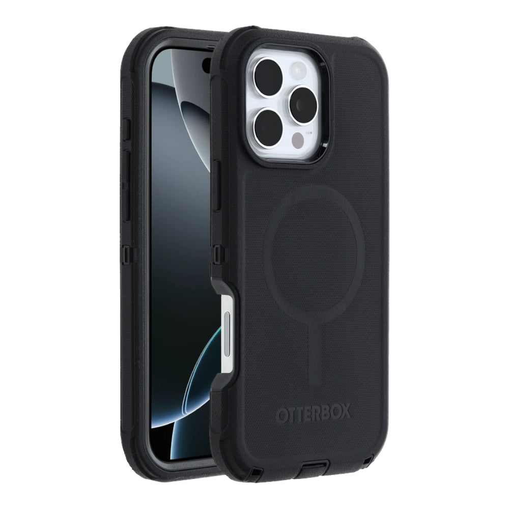 Estuche otterbox defender con magsafe y clip color negro modelo iphone 15 pro max