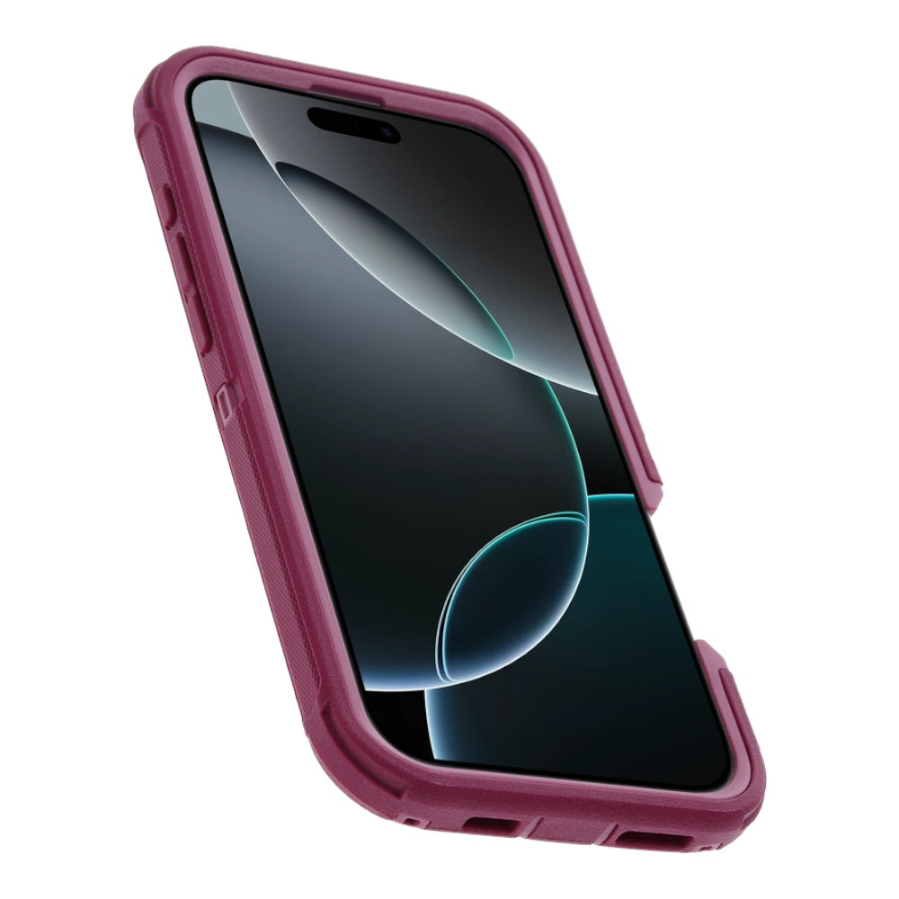 Estuche otterbox defender con magsafe y clip color corinto modelo iphone 15 pro max