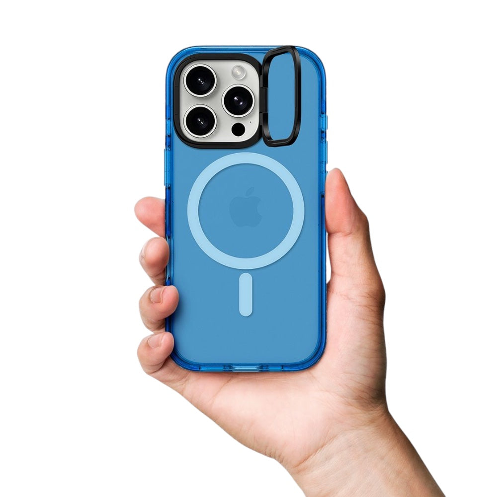 Casetify ring stand con magsafe iphone 16 pro max color azul