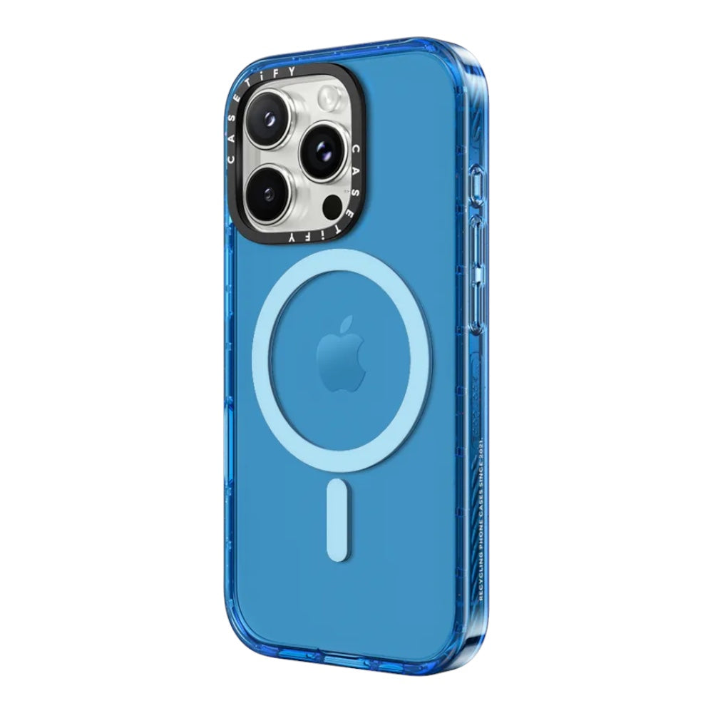 Casetify impact con magsafe iphone 15 pro max color azul