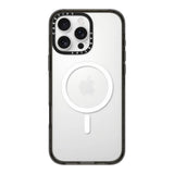 Casetify impact con magsafe iphone 16 pro  color transparente con marco negro