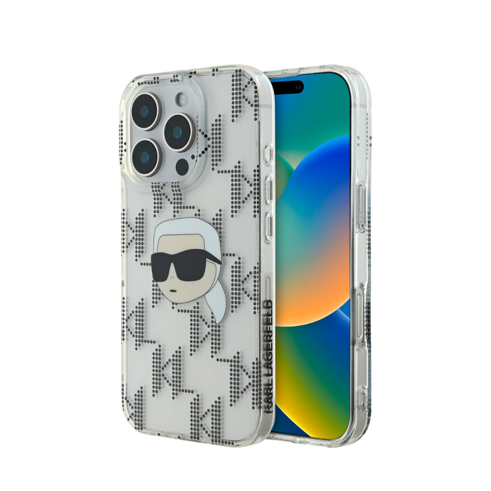 Karl Lagerfeld hc iml k. head monogram electroplated transparent iphone 16 pro max