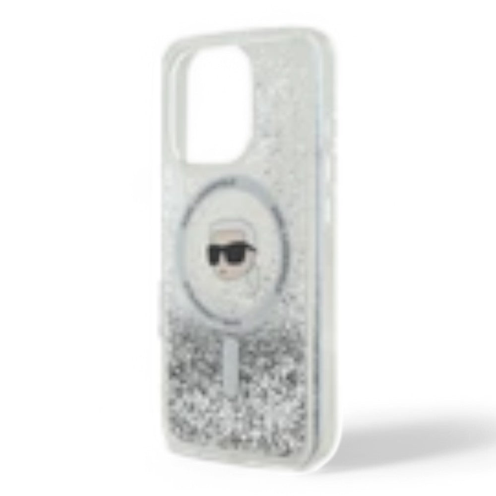 Karl Lagerfeld hc magsafe liq. glitter k. head transparent  iphone 16 pro