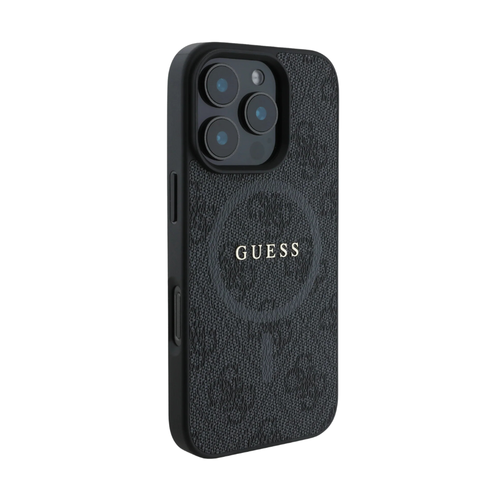 Guess hc magsafe pu 4g ring classic logo black iphone 16 pro  Shop name