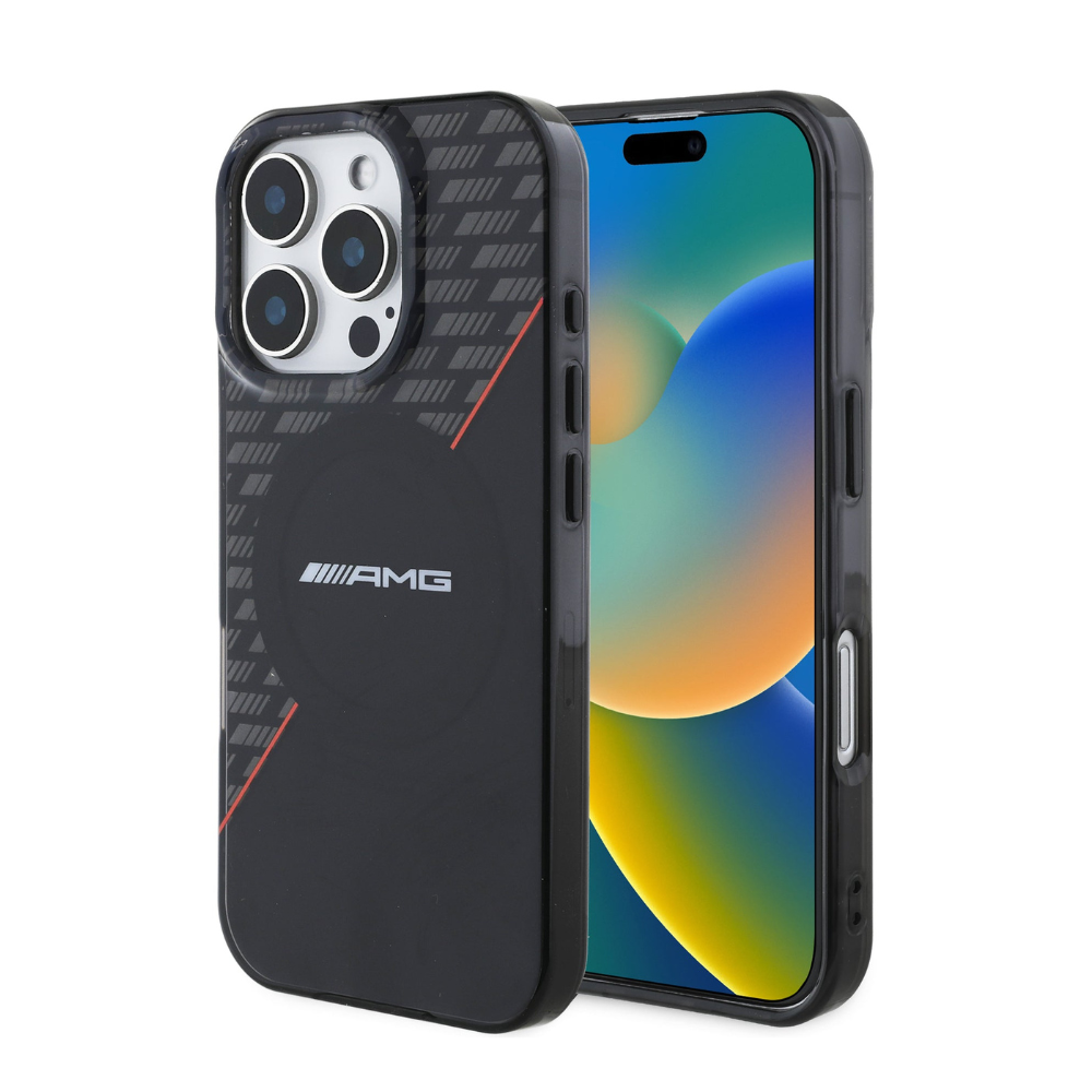 Amg magsafe case double layer black&red iphone 16 pro max