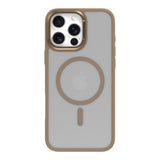 Comma iPhone 16 Pro Joy Elegant Metal Bracket Magnetic Anti-shock Case color desert titanium
