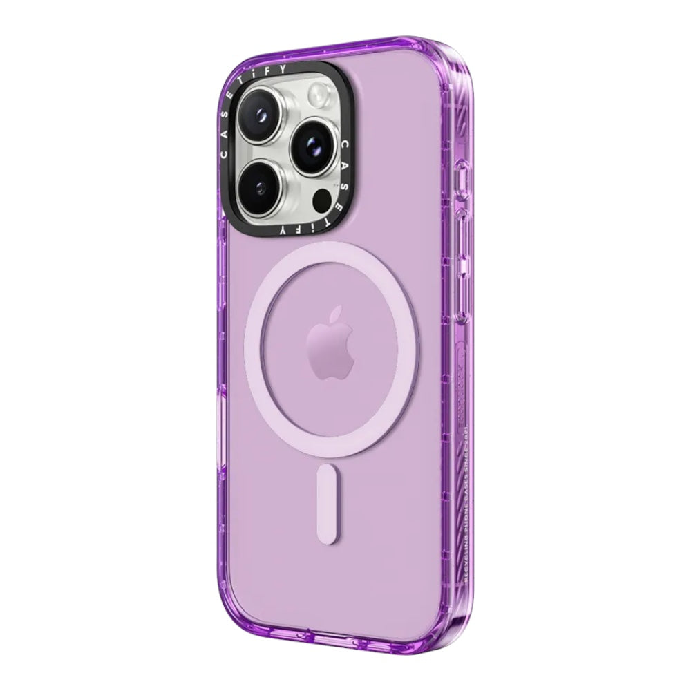 Casetify impact con magsafe iphone 15 pro max color morado