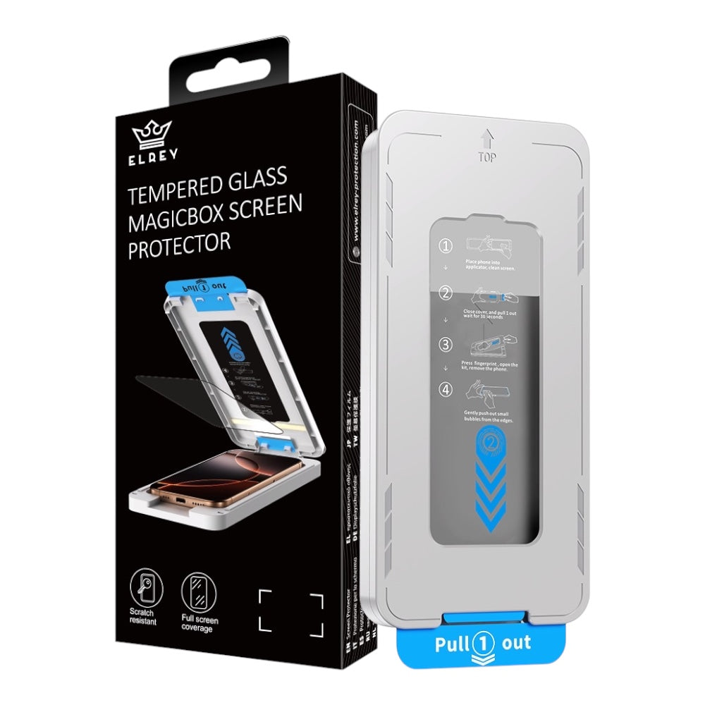 El Rey tempered glass PRIVACY  magicbox screen protector for iphone 16
