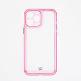 Estuche transparente el rey marco de apple iphone 13 pro max color rosado / transparente  Shop name