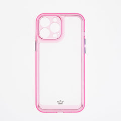 Estuche transparente el rey marco de apple iphone 13 pro max color rosado / transparente  Shop name