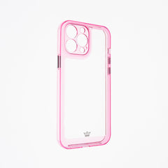 Estuche transparente el rey marco de apple iphone 13 pro max color rosado / transparente  Shop name