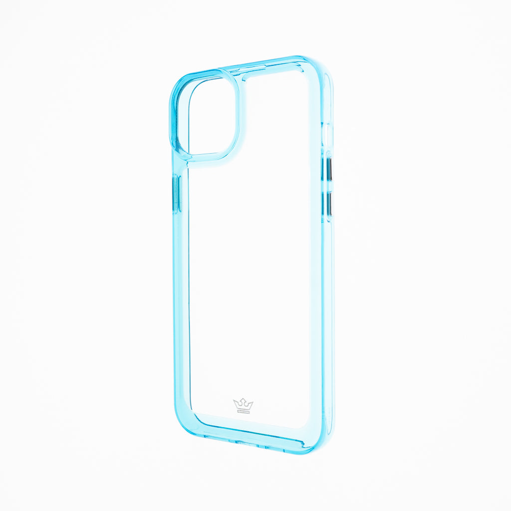 Estuche transparente el rey marco de apple iphone 14 plus color turquesa / transparente  Shop name