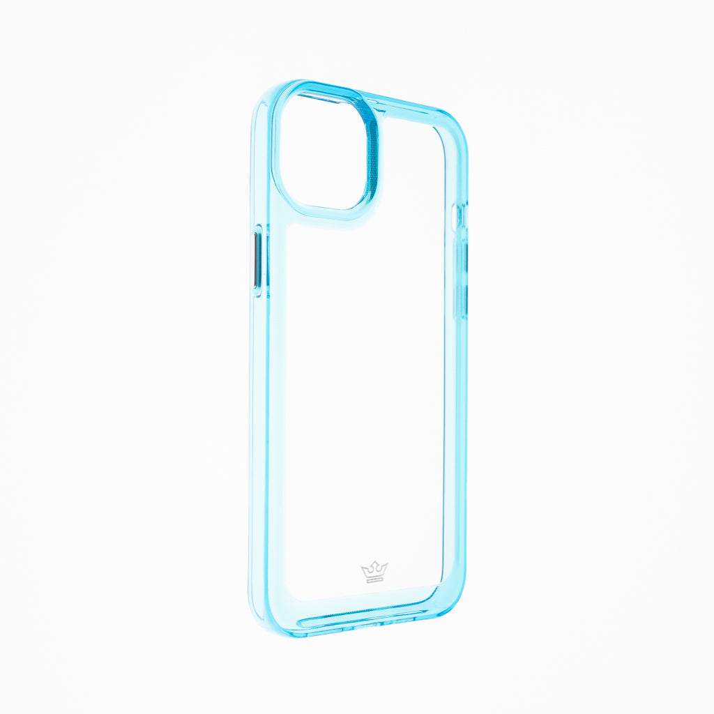 Estuche transparente el rey marco de apple iphone 14 plus color turquesa / transparente  Shop name
