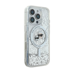 Funda Transparente MagSafe Karl Lagerfeld Liquid Glitter Para iPhone 16 Pro  Shop name