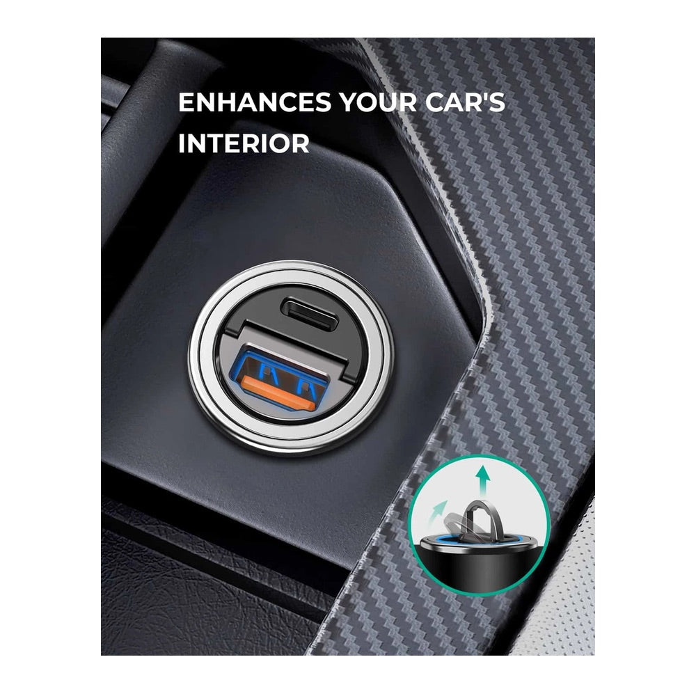 Cargador aukey carro 30 w ultra small 2 port para color negro  Shop name