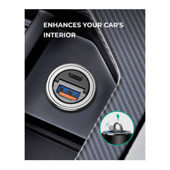 Cargador aukey carro 30 w ultra small 2 port para color negro  Shop name