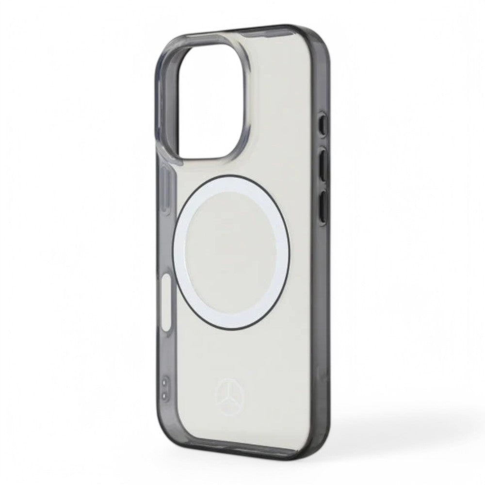 Mercedes-Benz mb hc magsafe transparent pc/tpu w/ black ring clear iphone 16