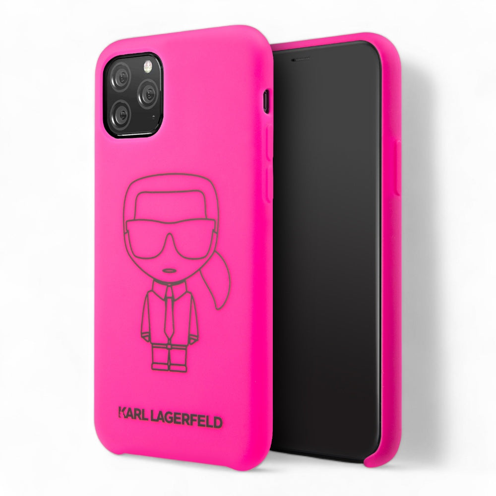 Estuche Karl Lagerfeld Ikonik Silicona Rosa Contorno Negro para iPhone 11  Shop name