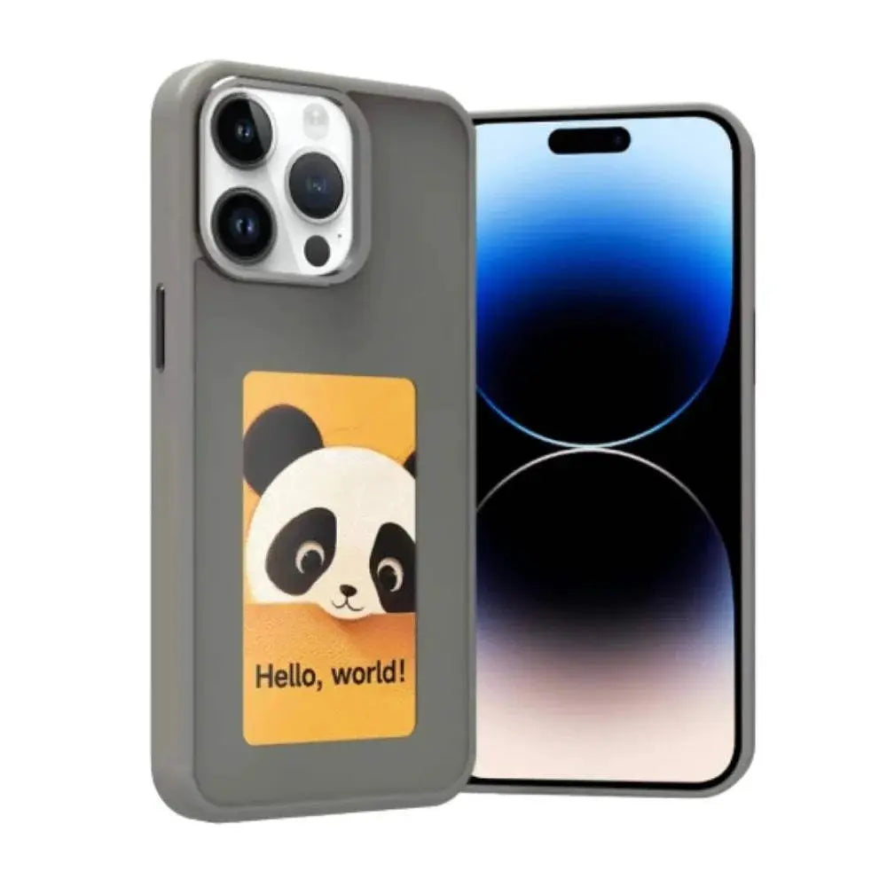 Estuche Personalizable de Tinta Gris para iPhone 14 Pro Max  Shop name