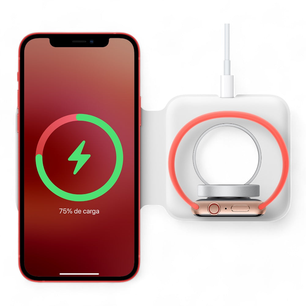Cargador MagSafe Duo Apple Blanco Compatible Con iPhone Y Apple Watch  Shop name
