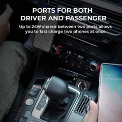 Cargador aukey carro 30 w ultra small 2 port para color negro  Shop name