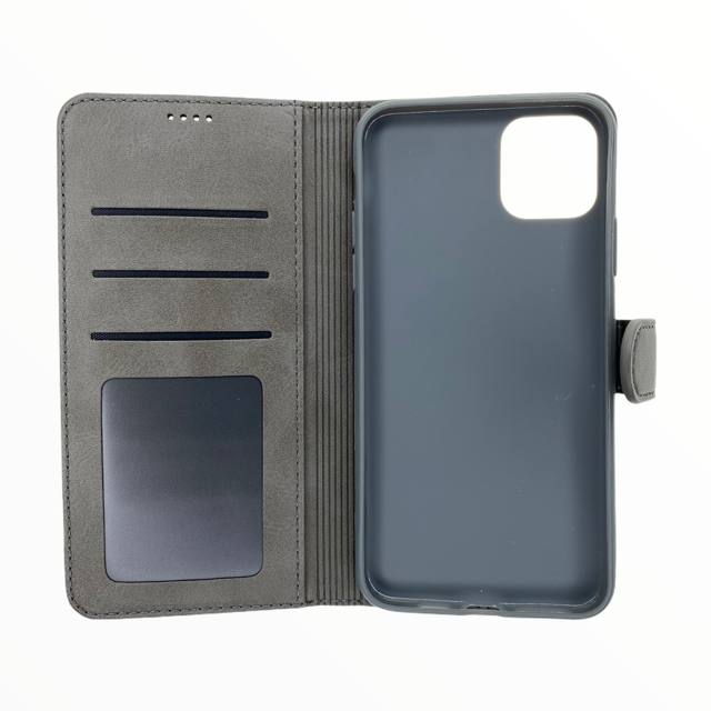 Estuche Cartera Folio Para iPhone 12 Pro Max Porta Tarjetas Gris  Shop name