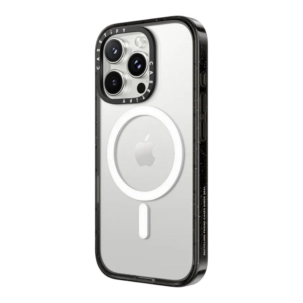 Casetify impact con magsafe iphone 15  color transparente con marco negro