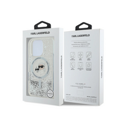 Funda Transparente MagSafe Karl Lagerfeld Liquid Glitter Para iPhone 16 Pro  Shop name