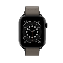 Pulsera Híbrida SwitchEasy Silicona Y Cuero Para Apple Watch 38 40 41 Mm Gris  Shop name