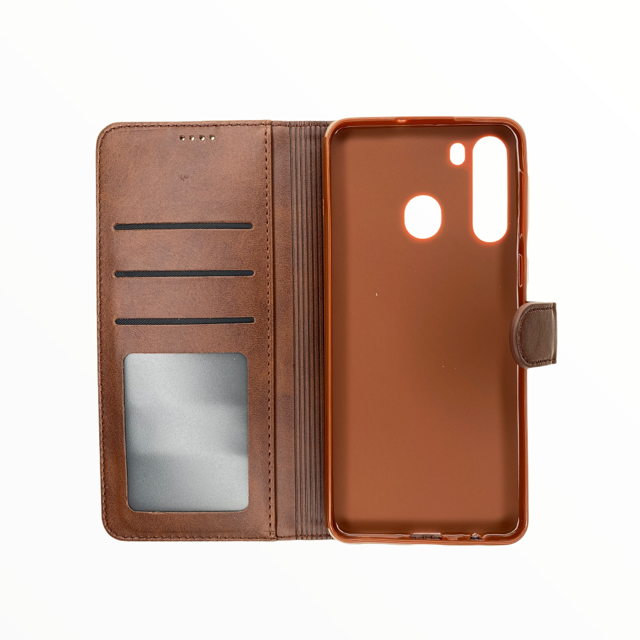 Estuche carteras lc imeeke folio libreta con porta tarjeta samsung a21 color cafe  Shop name