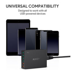 Cargador aukey estacion 6 puertode 60w con chip intelite qc 3.0 usb charging station  Shop name