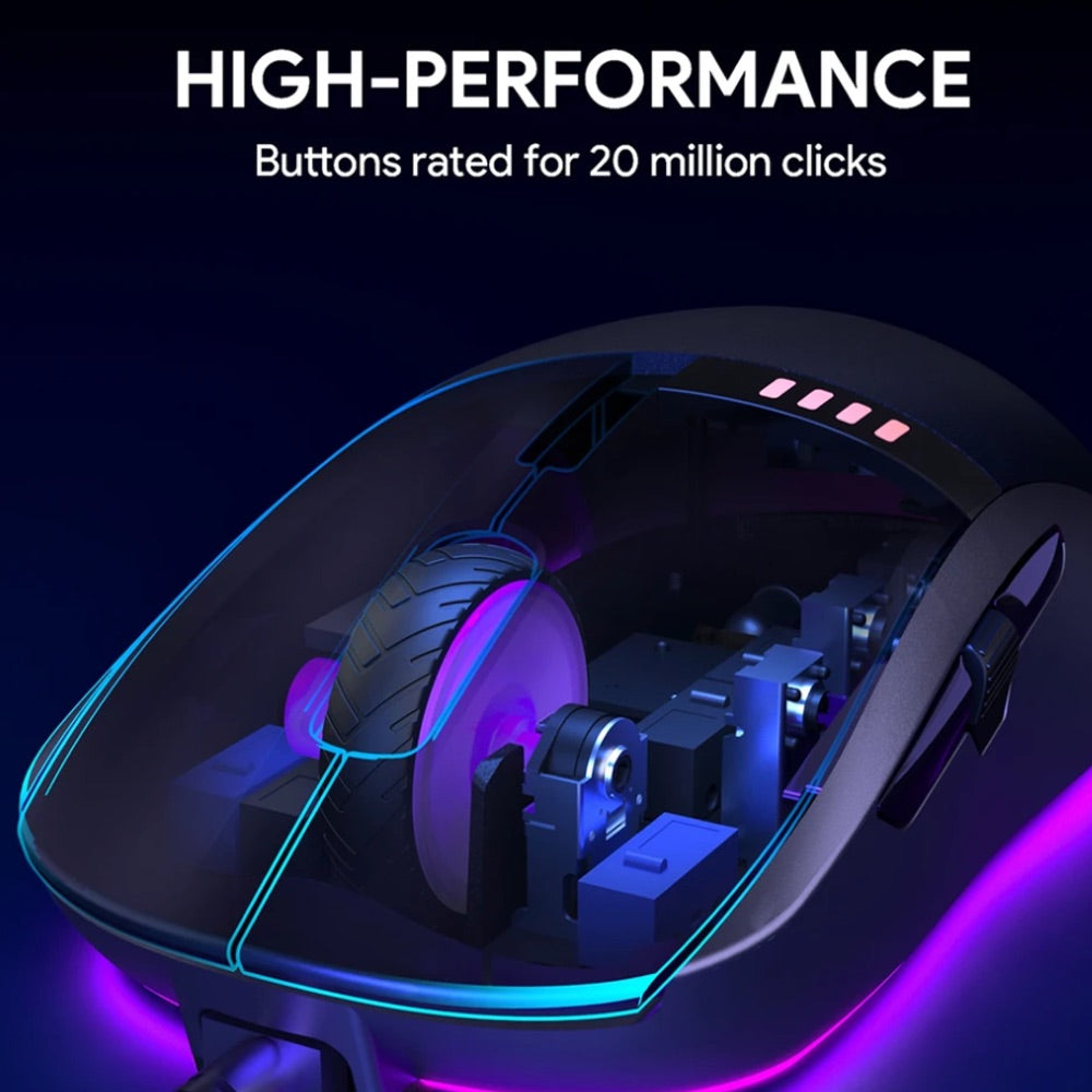 Gadget aukey gaming knight rgb mouse 10000 dpi resolution con cable usb