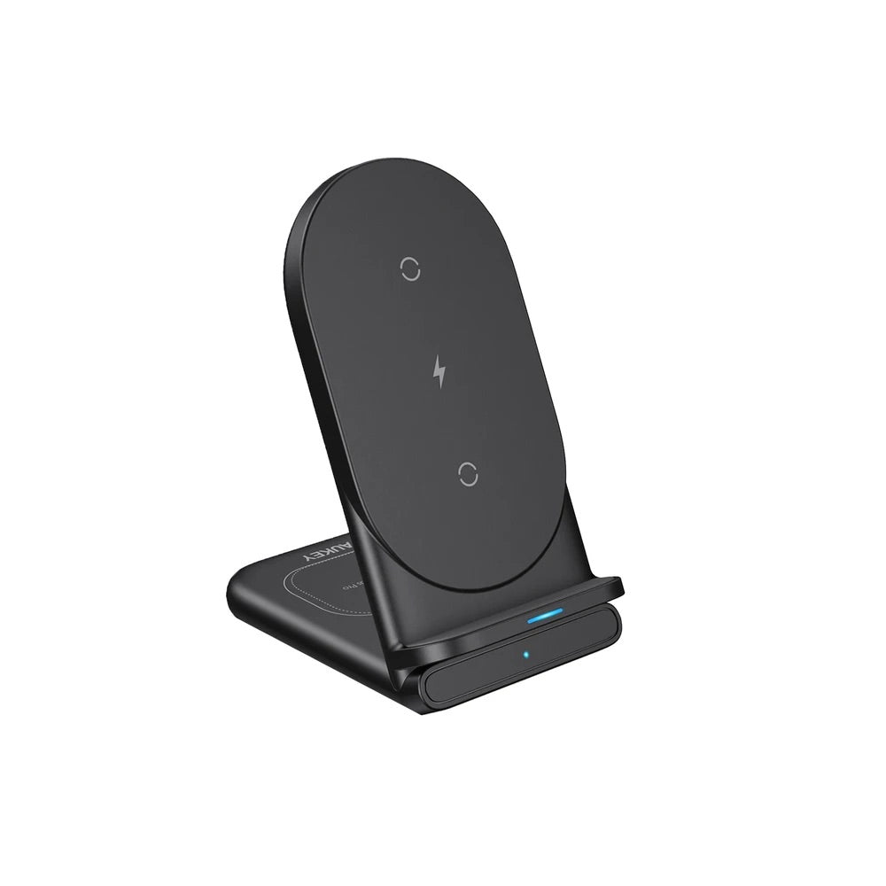 Cargador aukey inalambrico 2 in 1 wirelesfast (bk / wh) color  negro