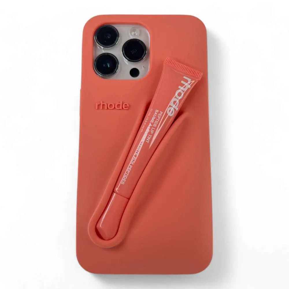 Estuche glamuroso Rhode para iPhone 16 Pro Max en color durazno  Shop name